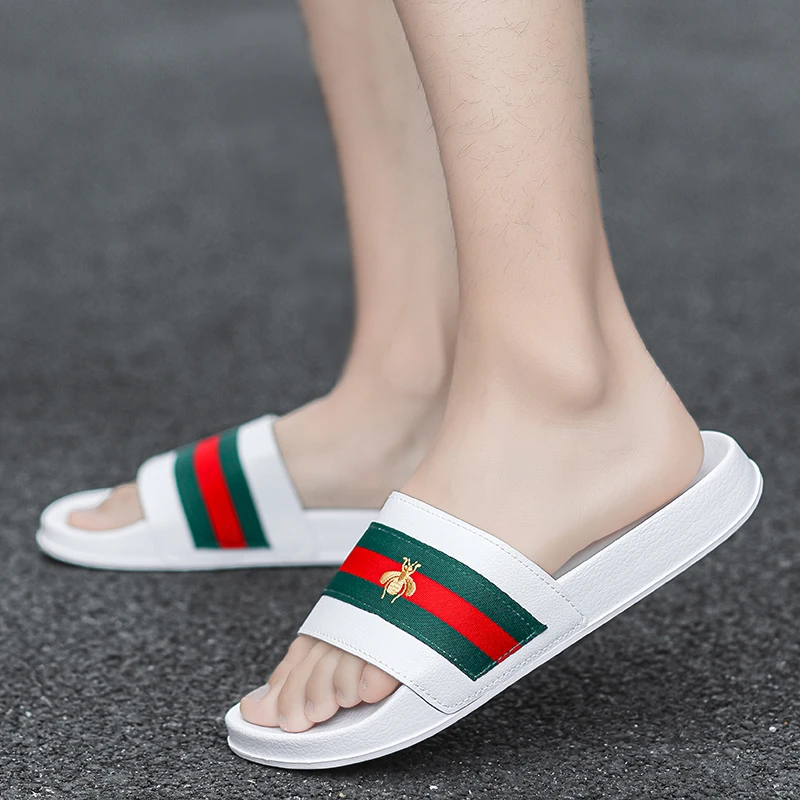 费韦戈摩潮流时尚夏季高质量大码沙滩居家防滑外出洗澡一字男拖鞋