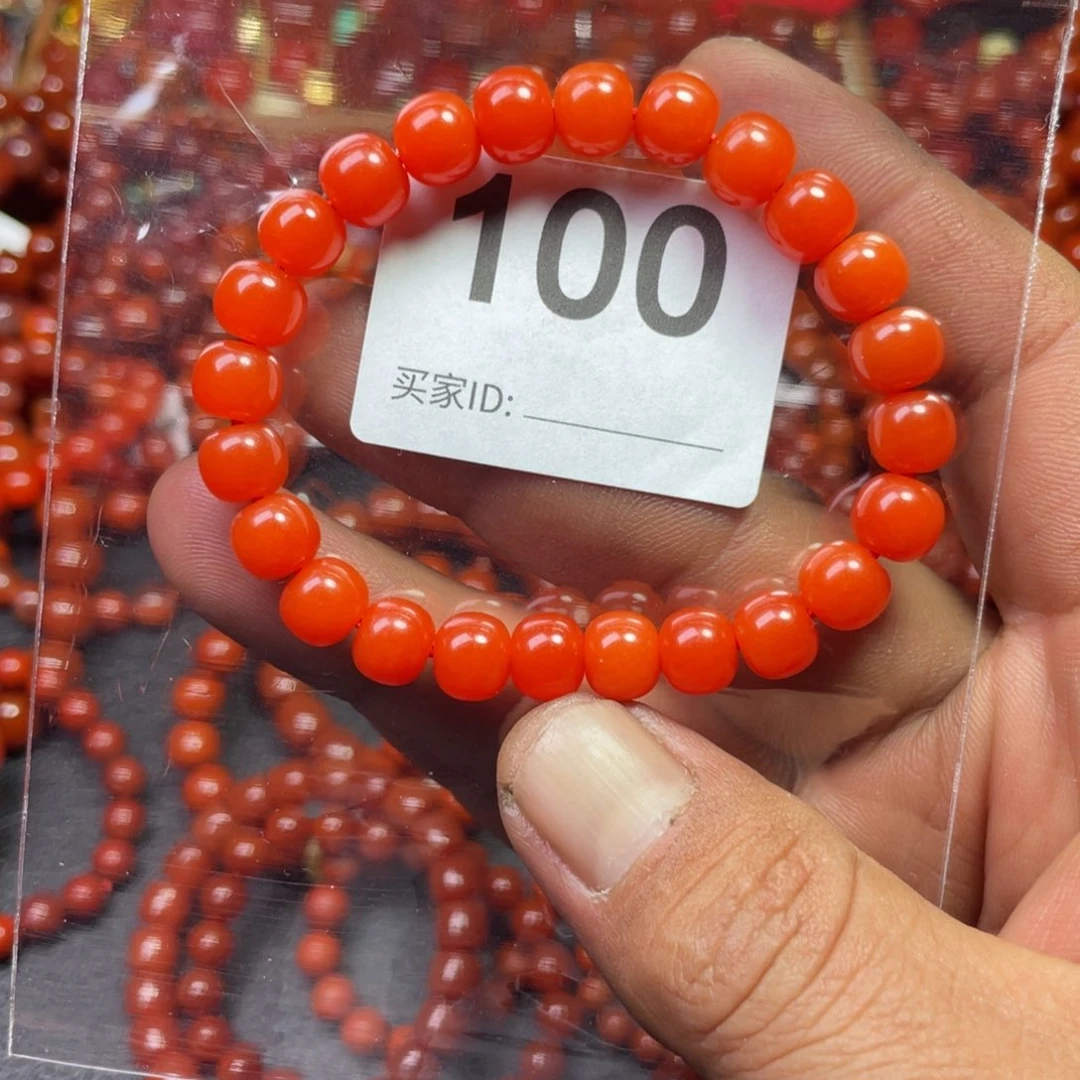南红玛瑙手链未镶嵌李***～