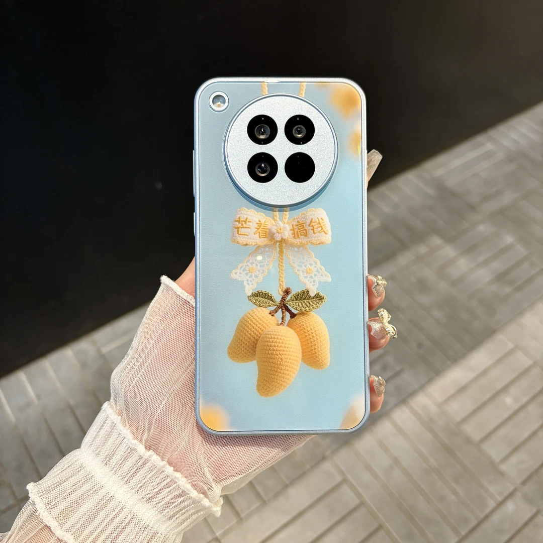 苹果/华为/oppo/vivo/小米 芒着搞钱适用findx8肤感玻璃手机壳