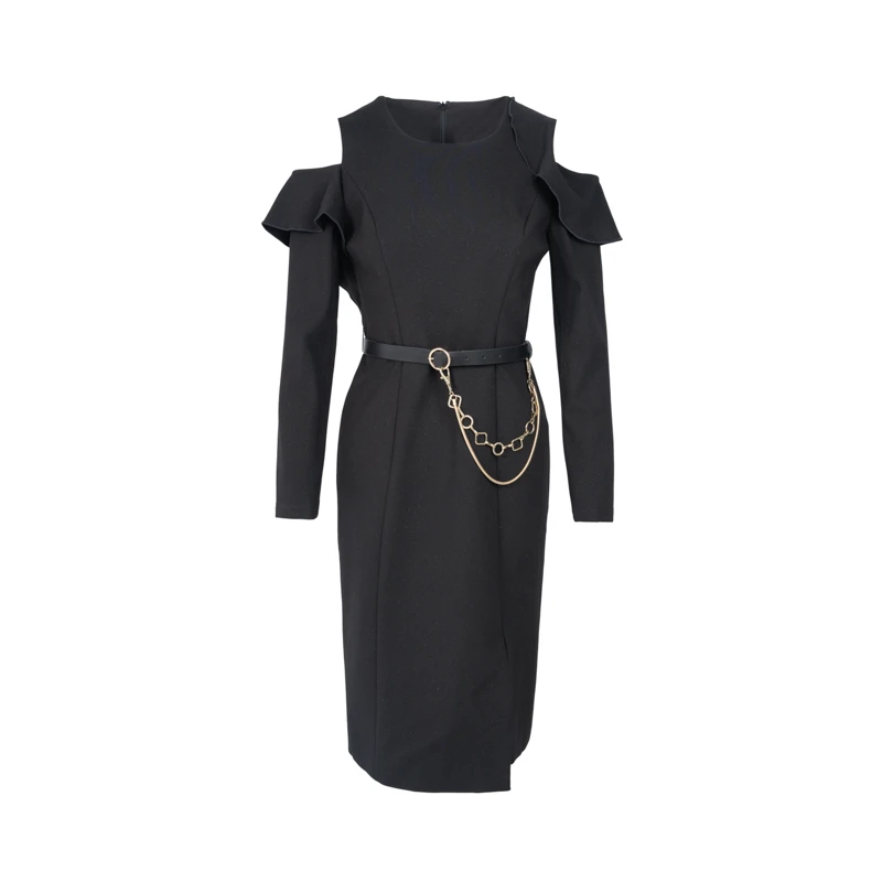 【她翼】春季连衣裙显瘦气质长袖轻奢时尚女士设计师AH7232333116