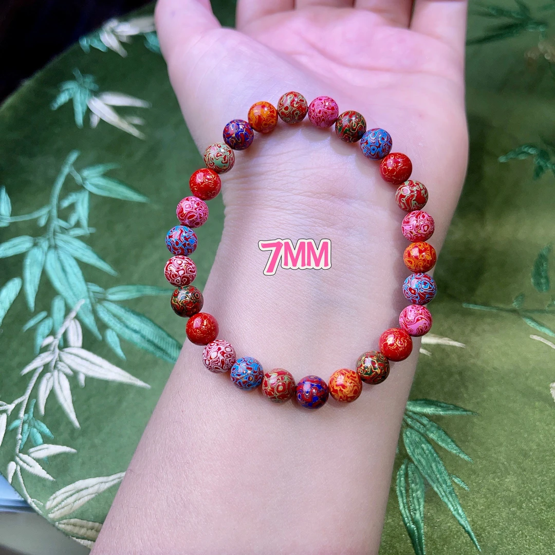 含辰砂工艺品高含量新中式非遗珐琅大漆工艺十全十美朱砂手串337