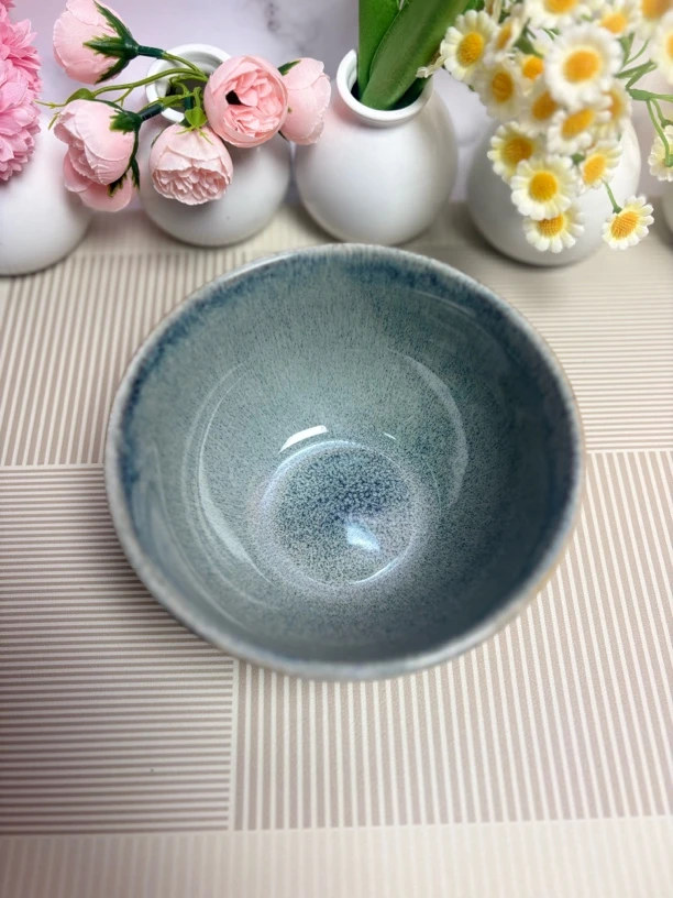 360默认微瑕 蓝色窑变甜品碗5.5英寸14cm（除偏远地区任意2单包邮）