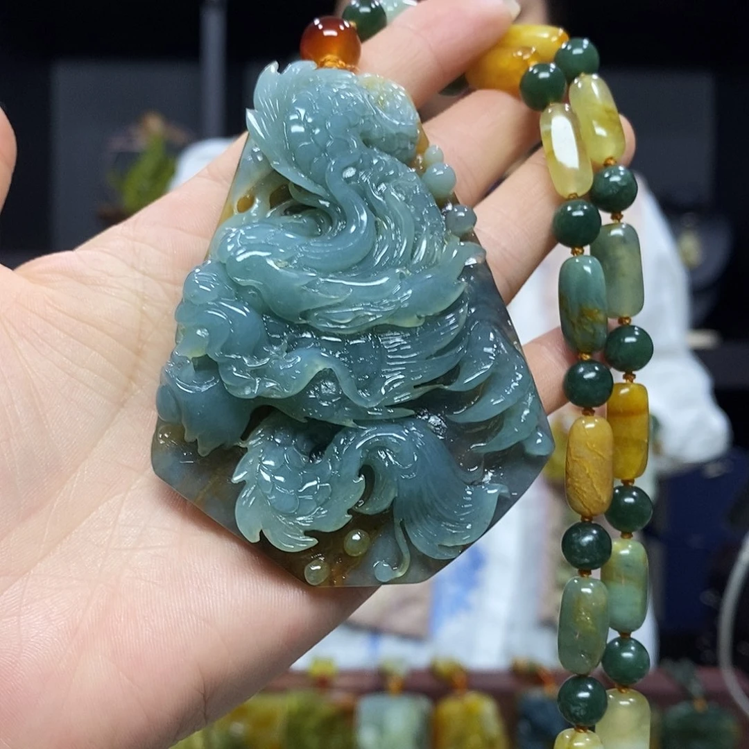 未镶嵌岫玉挂件吊坠