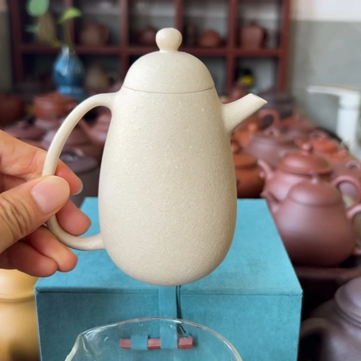 茶壶紫砂白段龙蛋200c c