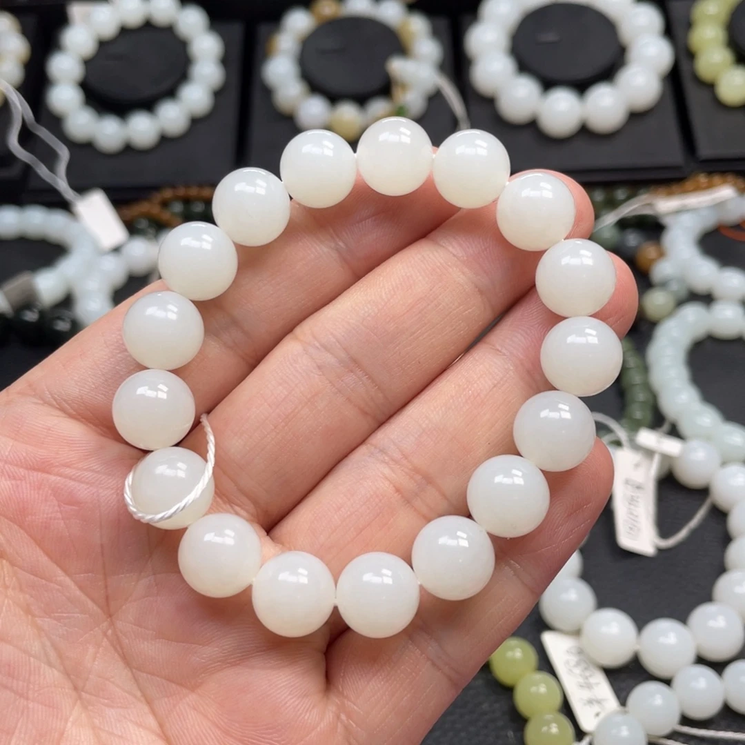 和田玉未镶嵌手链12