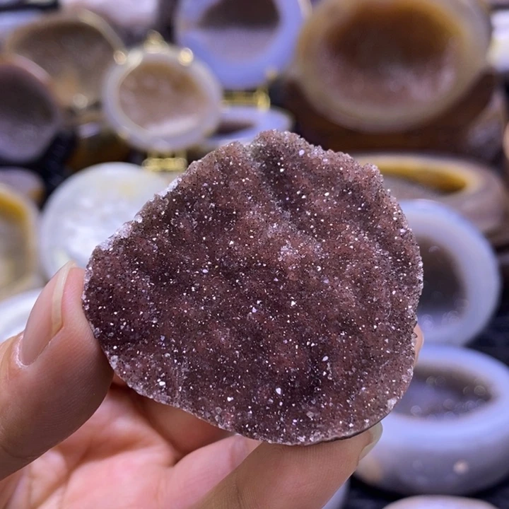 钛钢珠宝半成品水晶红晶小花盘