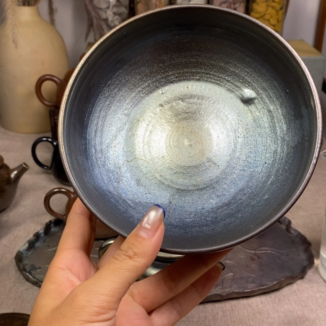 建水紫陶柴烧水洗有小豆