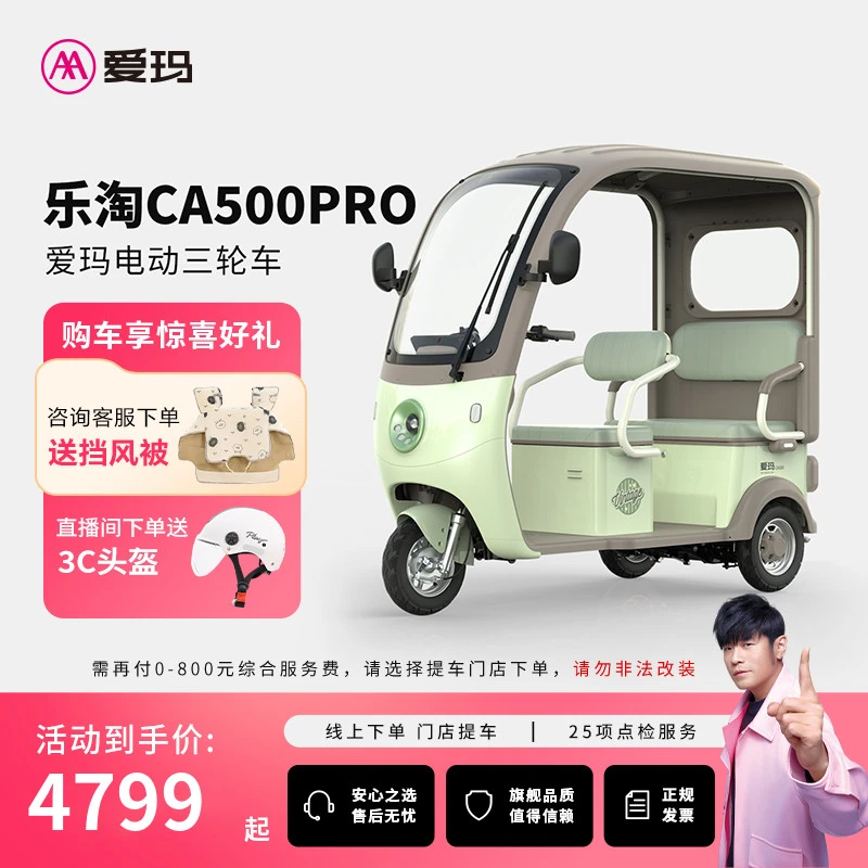 【门店自提】爱玛三轮乐淘CA500PRO电动三轮车三轮电动车