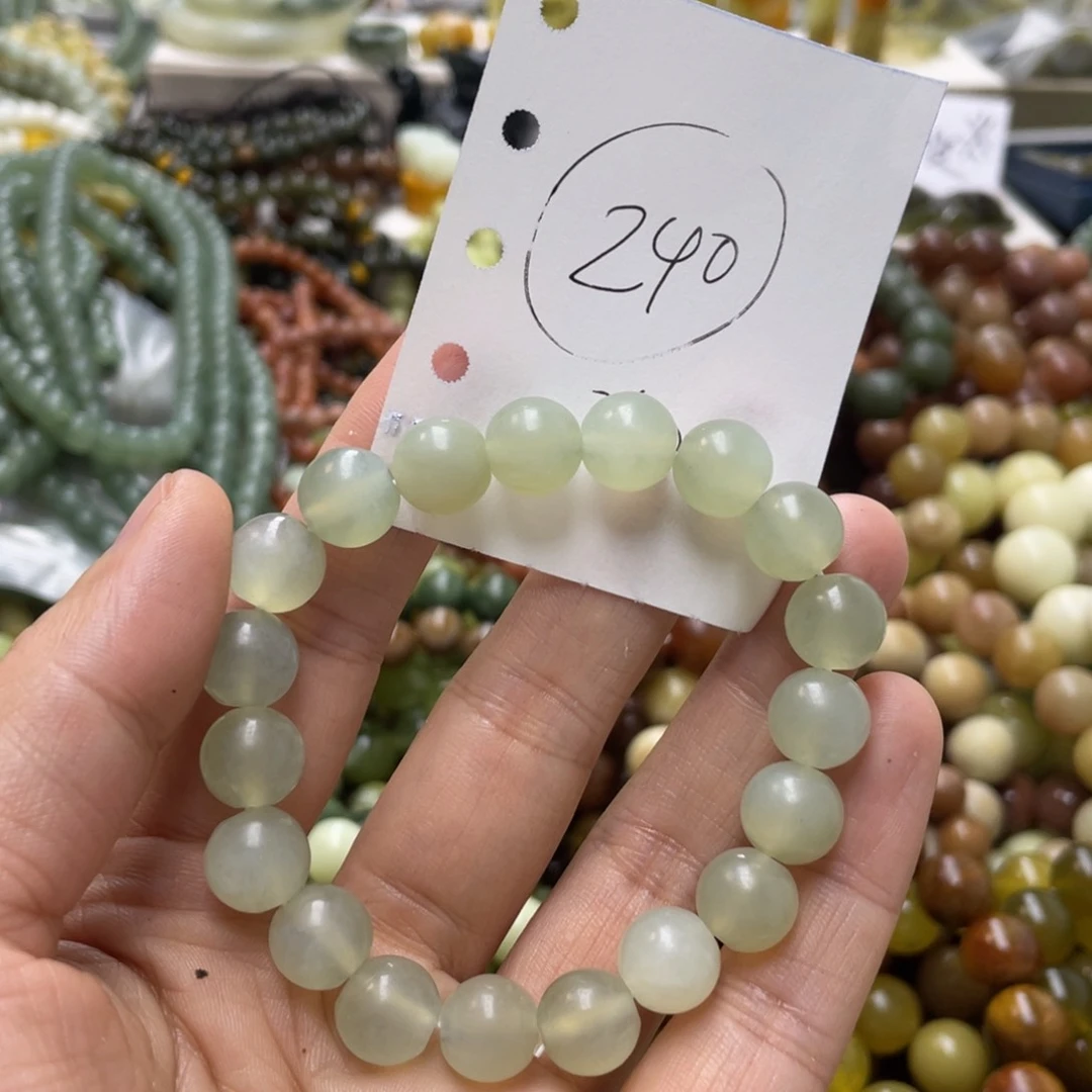 蛇纹石玉手链未镶嵌