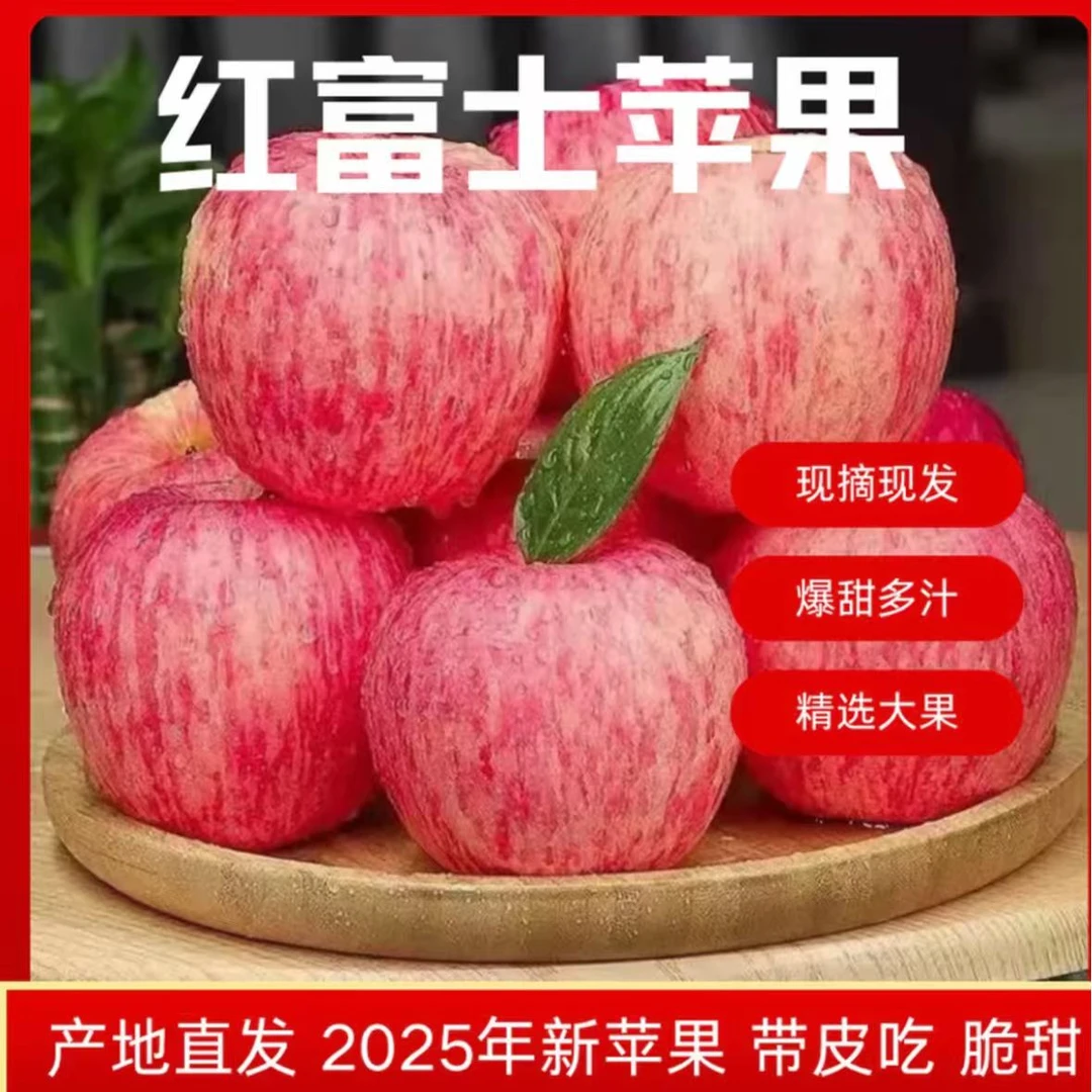 【产地新果】宁夏红富士苹果2025年新果脆甜多汁红苹果当季整箱包邮