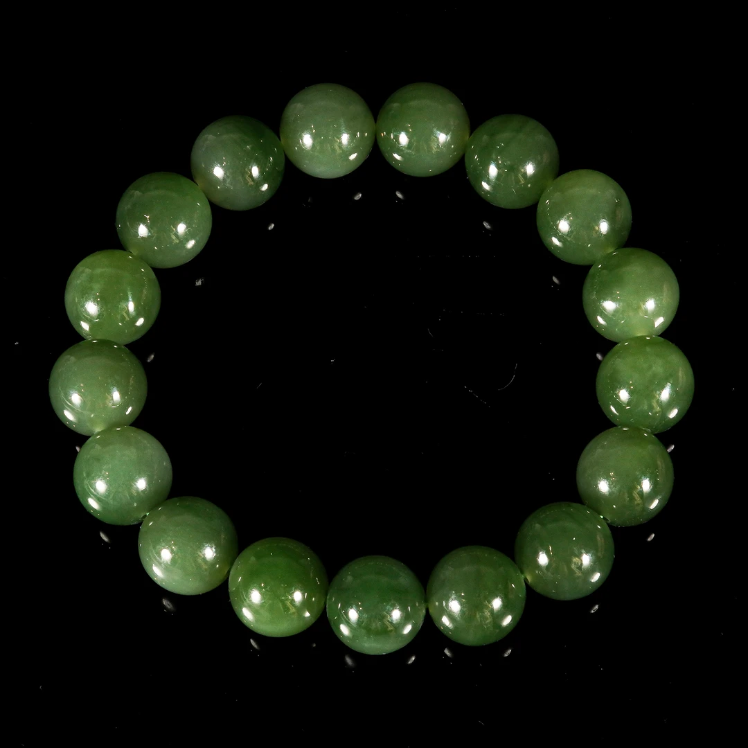 LOT.043和田碧玉手串/X2297