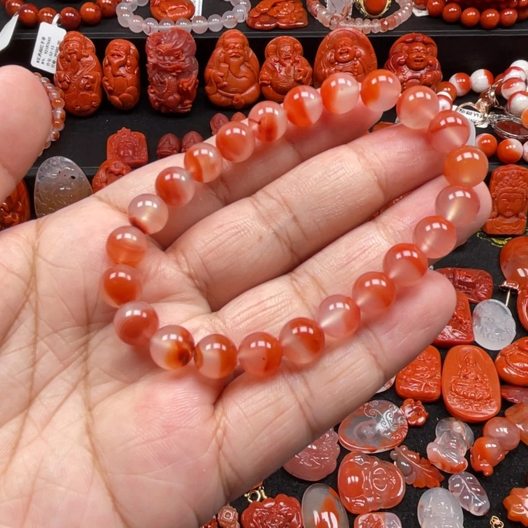 南红玛瑙未镶嵌卡8冰飘聚宝盆