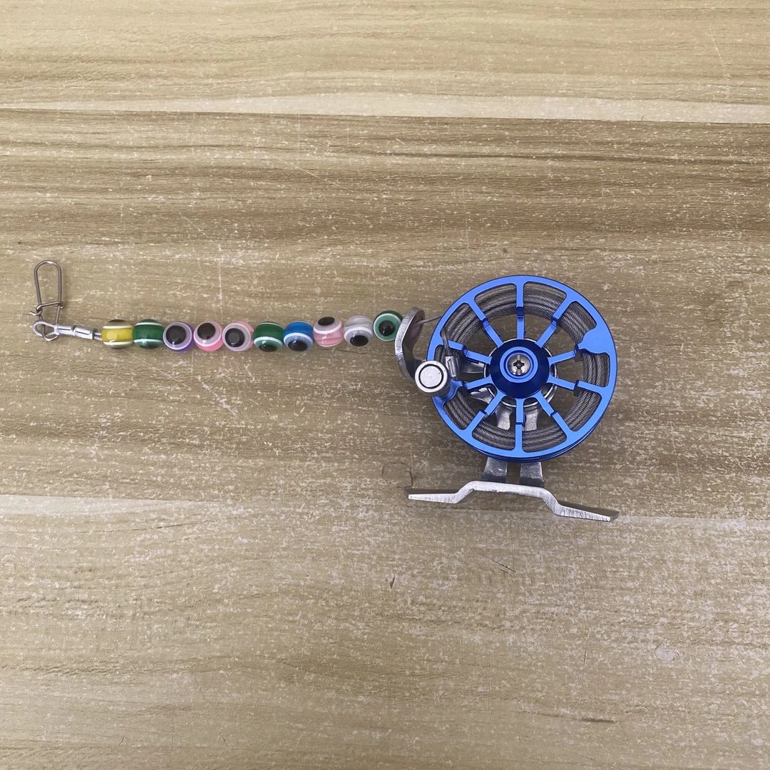 路亚活鱼扣配件铝合金收线轮铝合金地插登山扣路亚活鱼扣锁扣浮漂