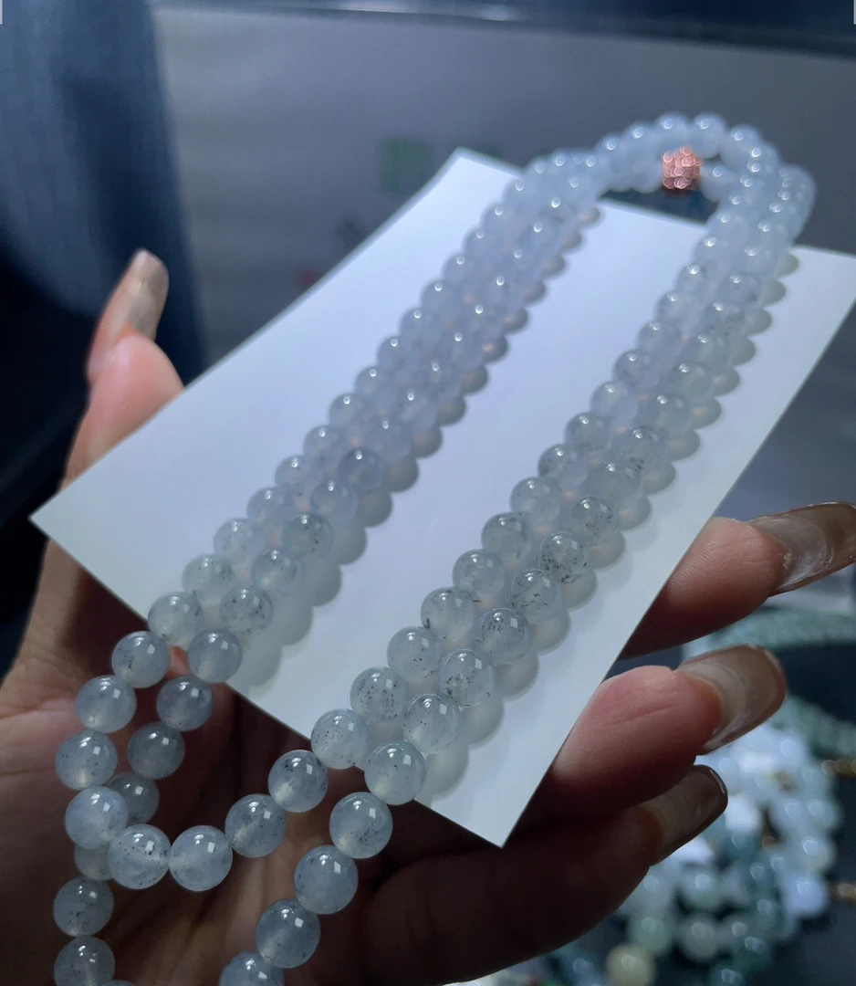 定制未镶嵌天然翡翠a货长链卡6.2