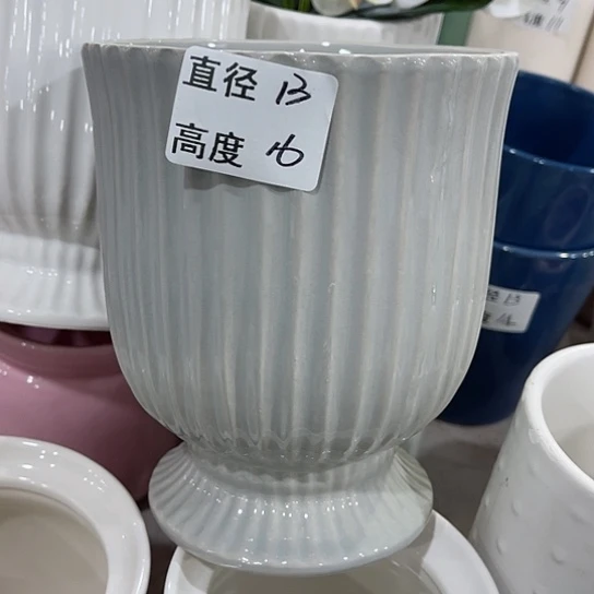 多肉绿植陶瓷花盆9.9包邮，有孔