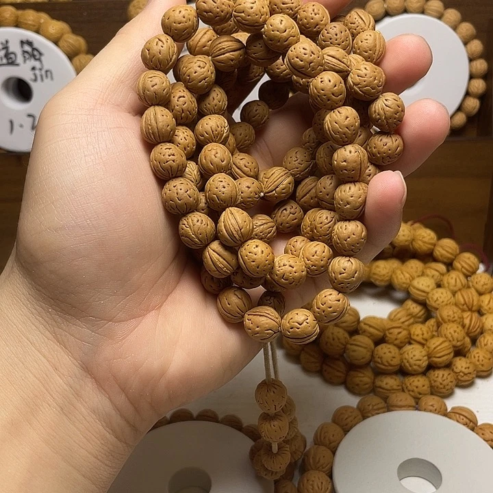 桃核吊坠桃核红皮脖挂11