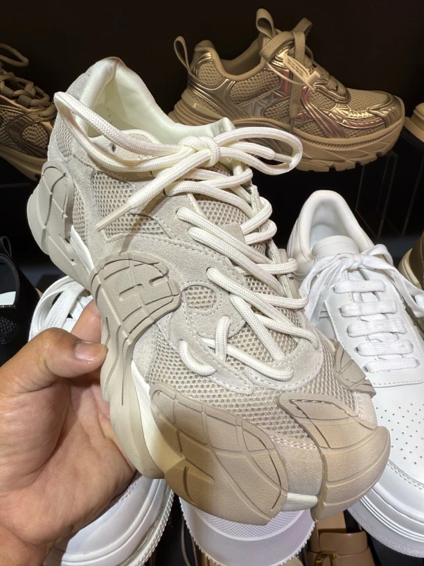 潮牌八爪鱼网面老爹鞋2025春新款厚底系带运动鞋时尚休闲鞋女正品