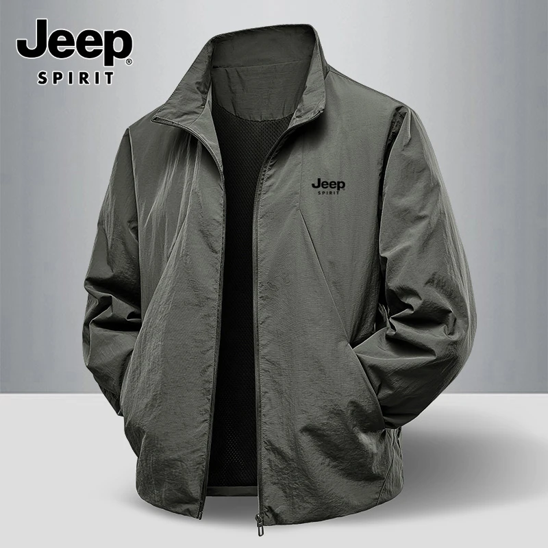 JEEPSPIRIT吉普外套男装夹克男款春季潮流休闲上衣户外百搭款