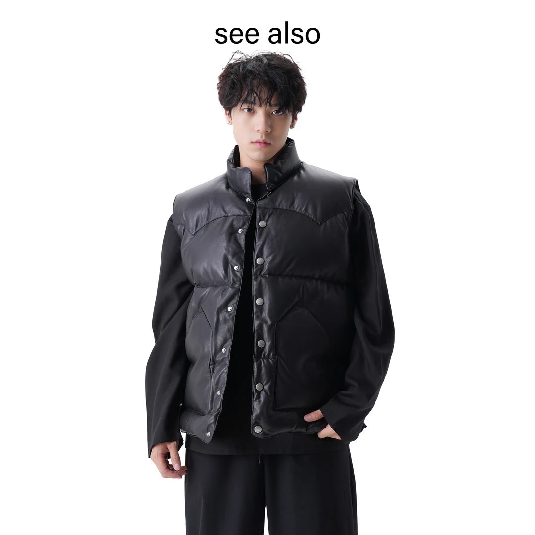 see also『小羊皮』复古工装皮衣马甲休闲百搭男女款外套LD4054