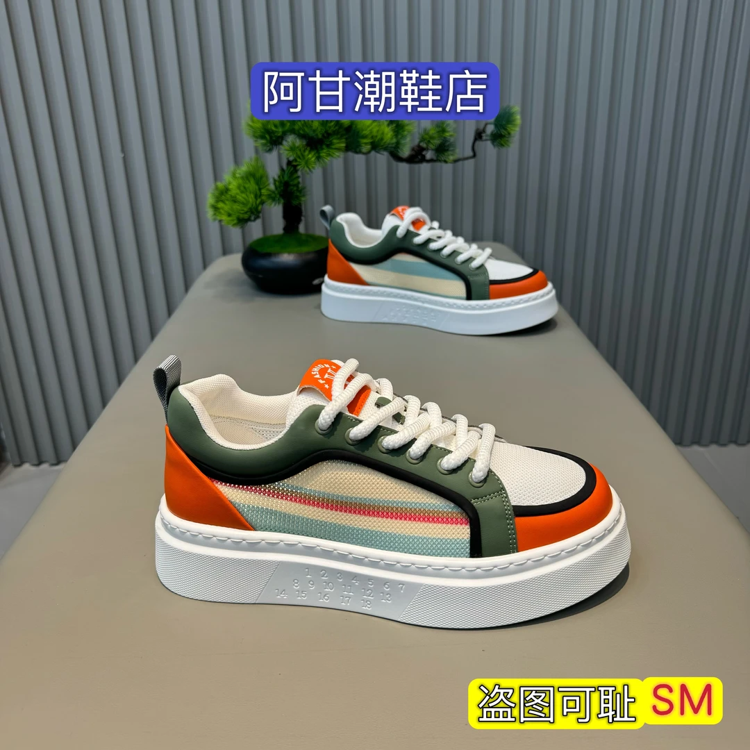 男鞋夏季新款炫彩透气布面时尚百搭洋气发泡软底运动男休闲板鞋DL