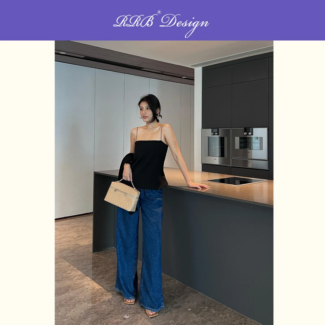 RRB Design「轻礼服」修身显瘦纯色简约吊带背心百搭无袖上衣