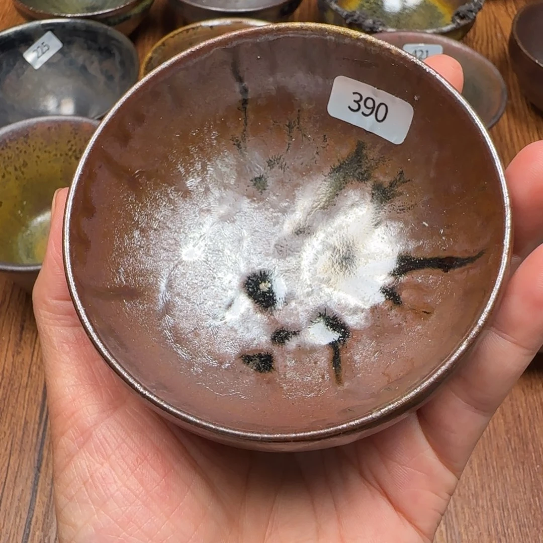 柴烧建盏茶盏茶杯390