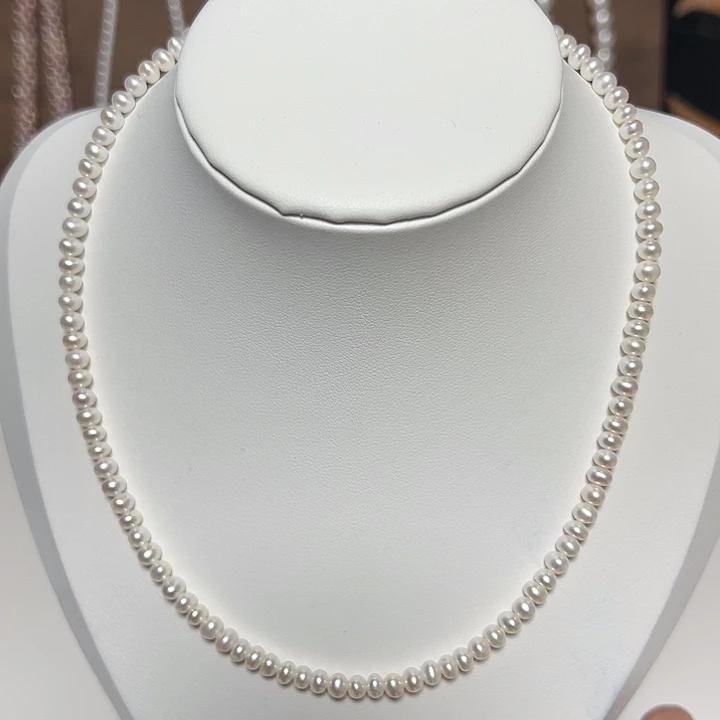 颈饰钛钢淡水珍珠