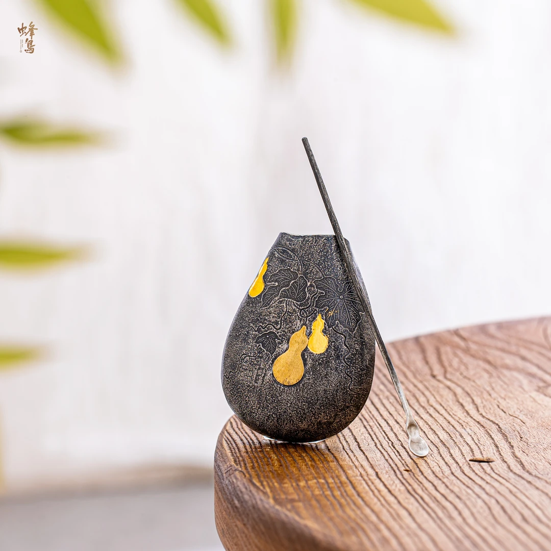蜂鸟工坊&锡雕侠侣 锡器 福现/葫芦茶则 WCXPJ045