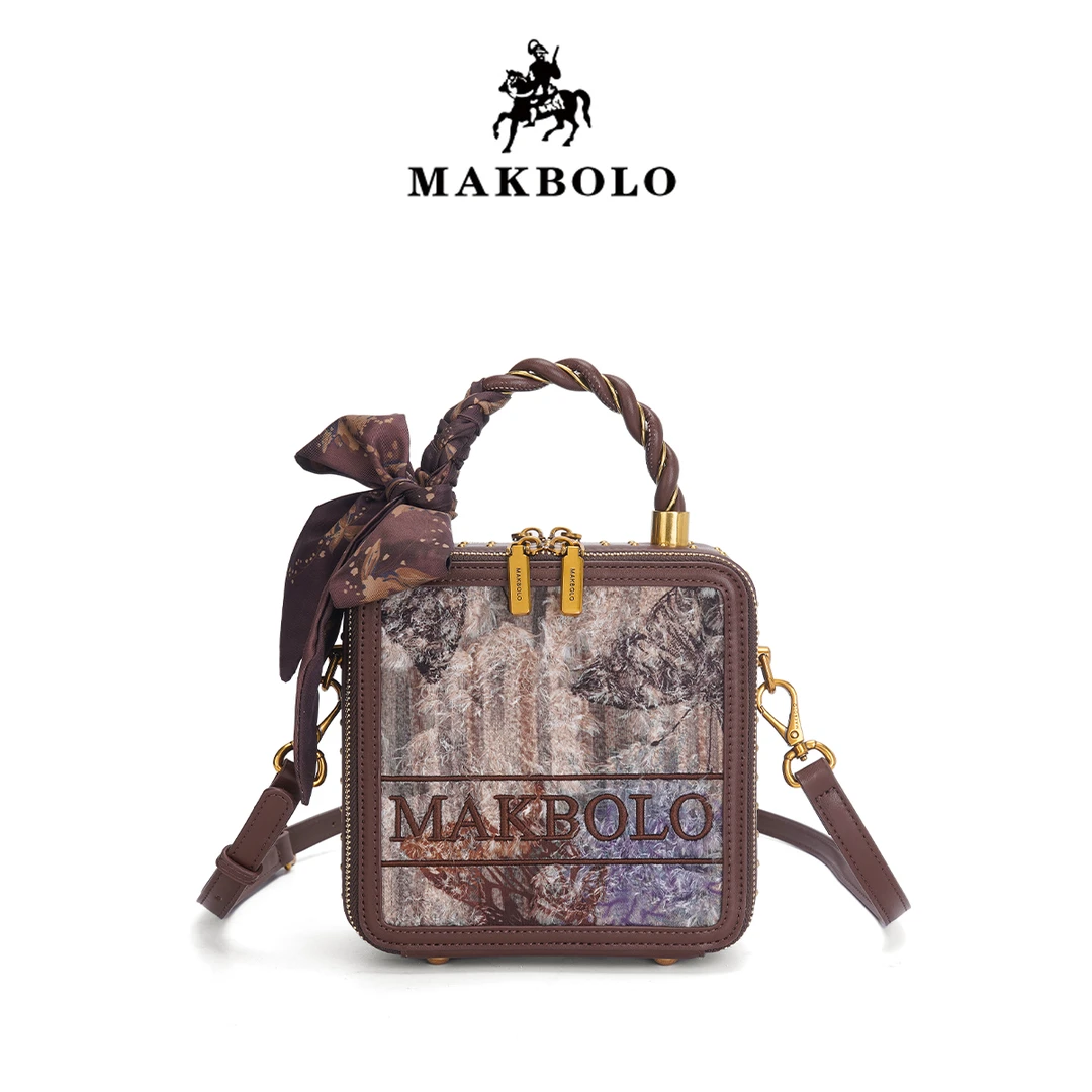2025新款时尚百搭潮流单肩斜挎女包MAK89213咖啡色