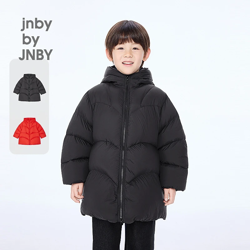 [泡芙鹅绒]新款江南布衣童装中长款羽绒服H型25冬男女童1PBC12690