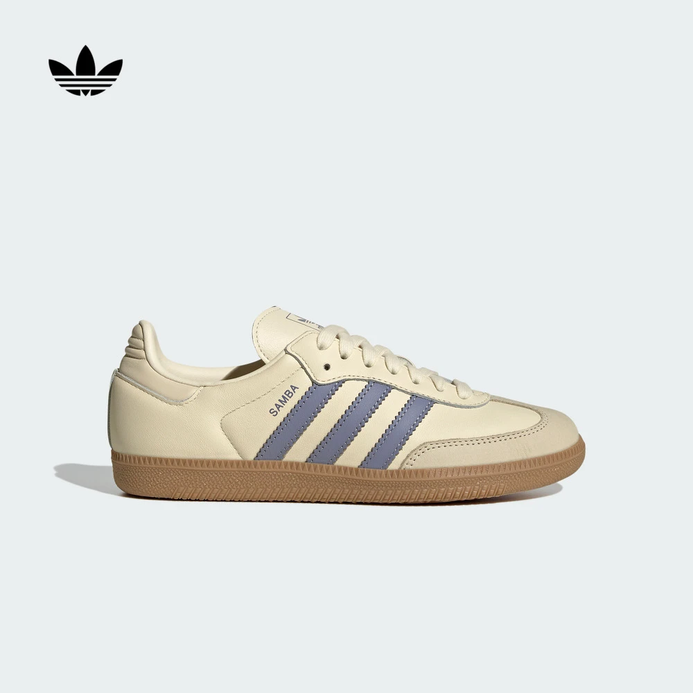 阿迪达斯三叶草「T头鞋」SAMBA OG经典板鞋德训鞋女adidas JS1362