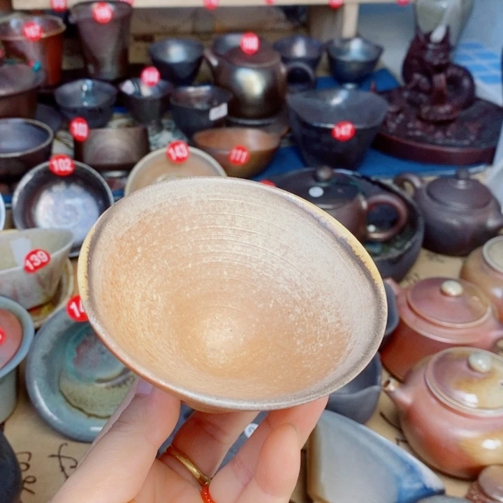 杯子纯柴烧裸烧手工茶器福利不退换