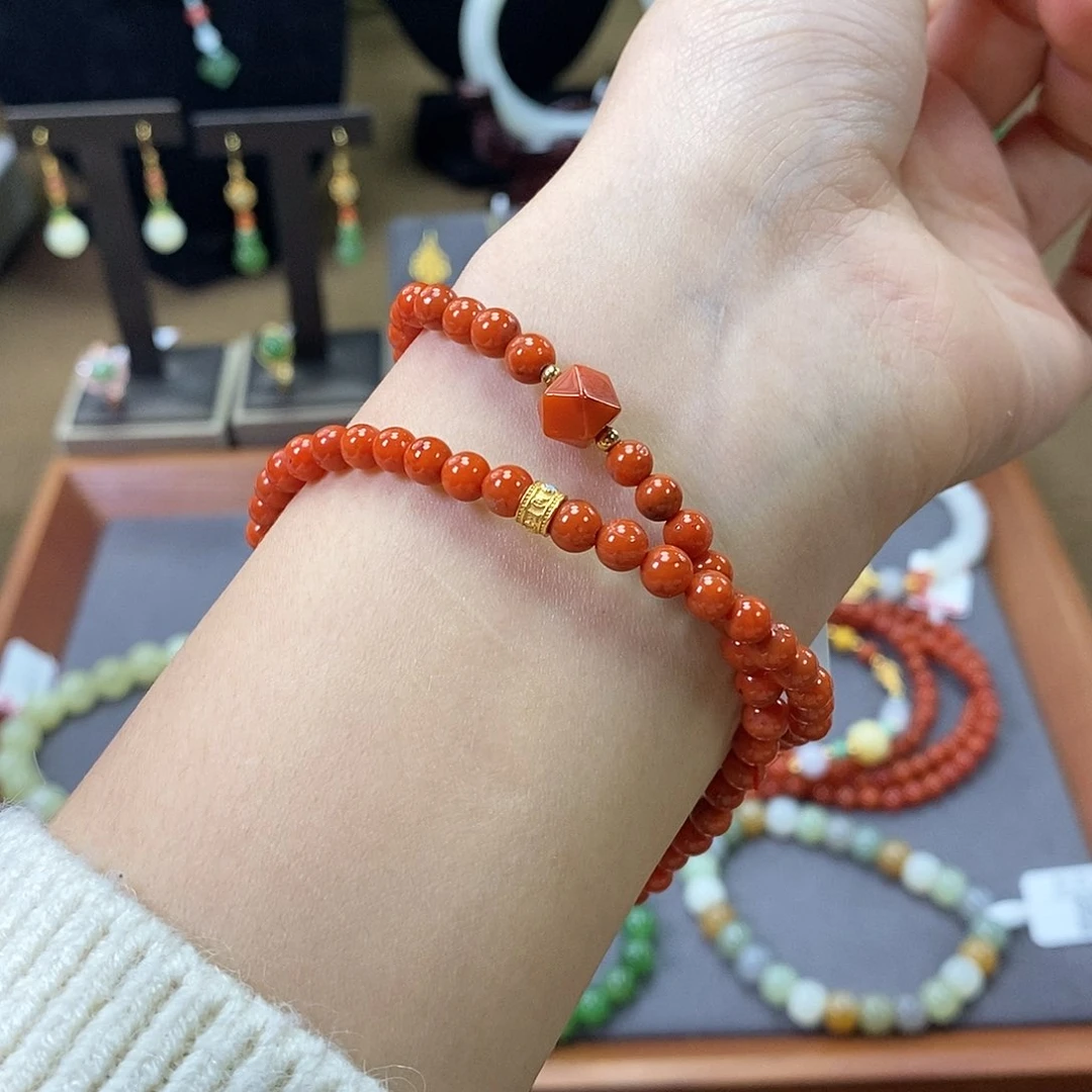 南红玛瑙手链未镶嵌os