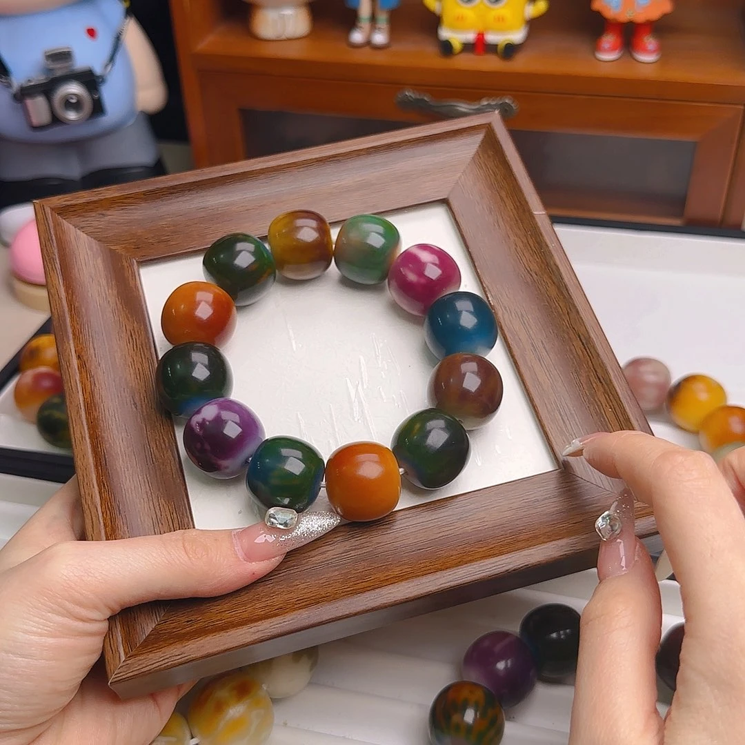 菩提根/象牙果手串卡22干磨桶珠