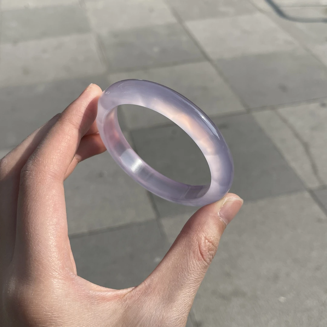 圈口53+正圈紫罗兰满圈龙鳞纹表面有划痕介意勿拍-玛瑙