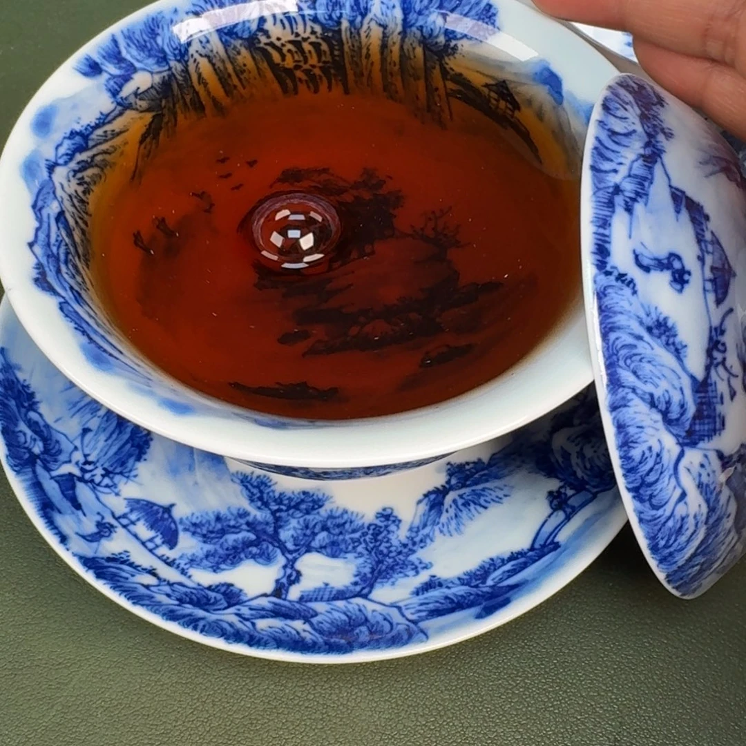 瓷景德镇纯手绘茶具圆圆225