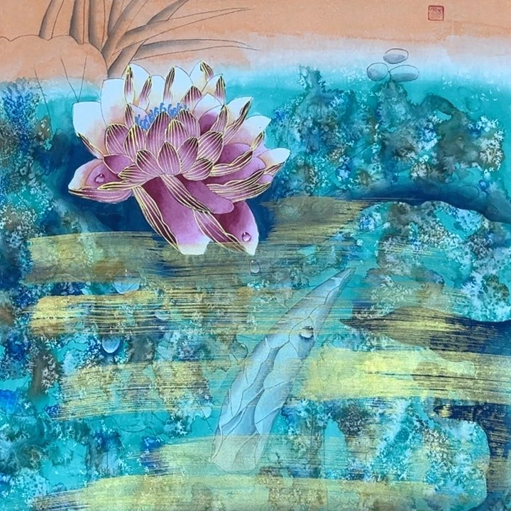 竖款潮汇书出艺术作品