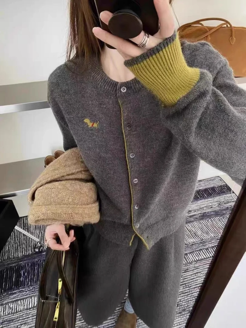 【编号01-100】2025年新款秋冬毛衣女装慵懒风针织外套