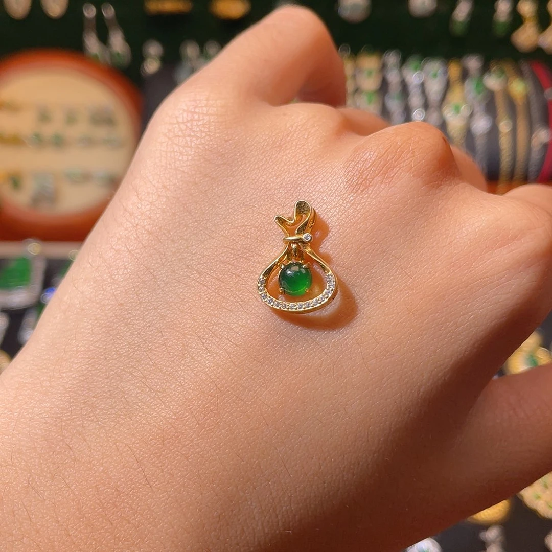 翡翠银S925镶嵌颈饰