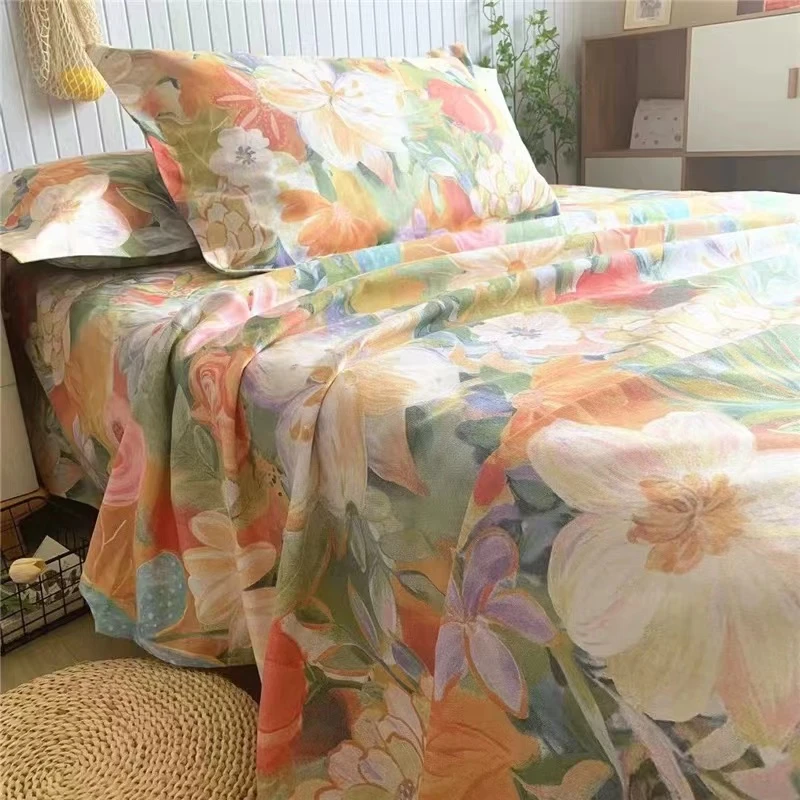 山东老粗布床单2*2.4米 加厚密实贴身透气【山漫花】