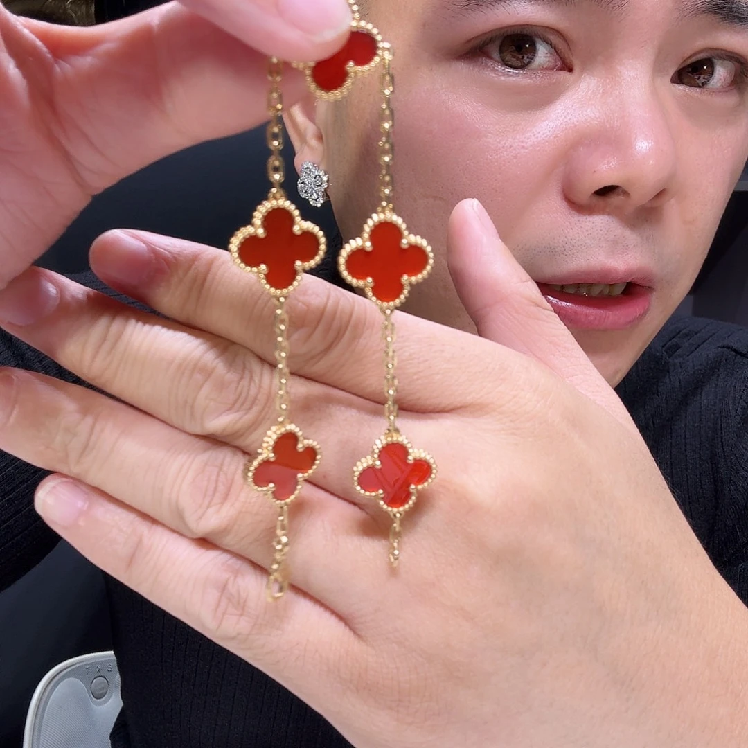 玛瑙/玉髓18K金镶嵌手链
