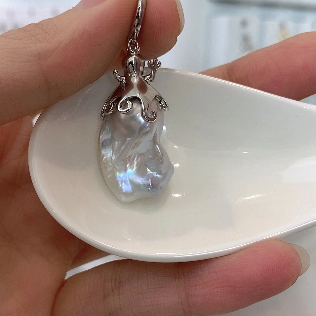 淡水珍珠颈饰银S925镶嵌