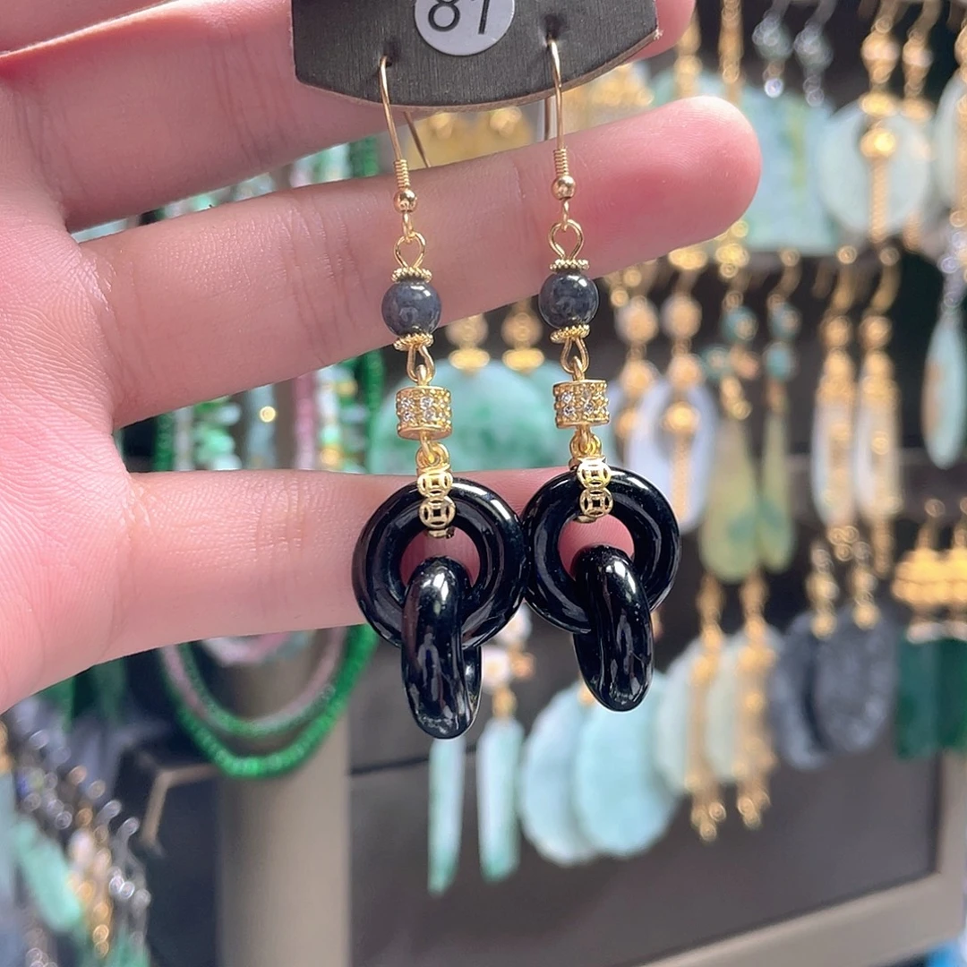 翡翠未镶嵌耳饰翡翠