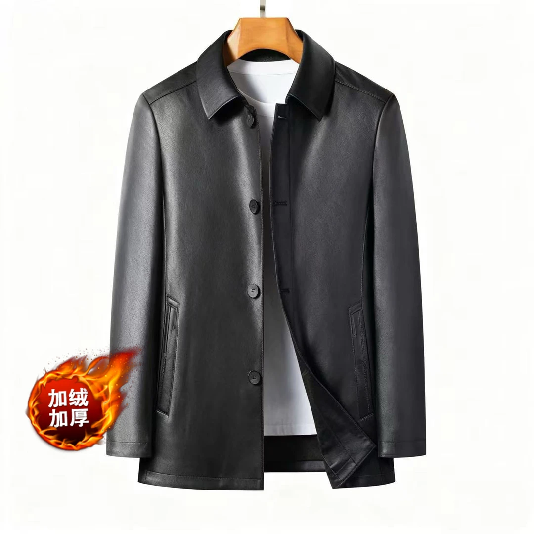 1【山羊皮官方大促】轻奢商务百搭休闲纽扣款商务休闲外套百搭款