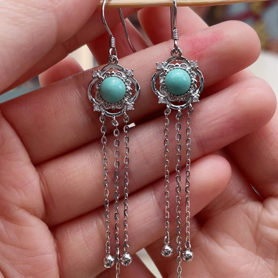 绿松石戒指银S925镶嵌