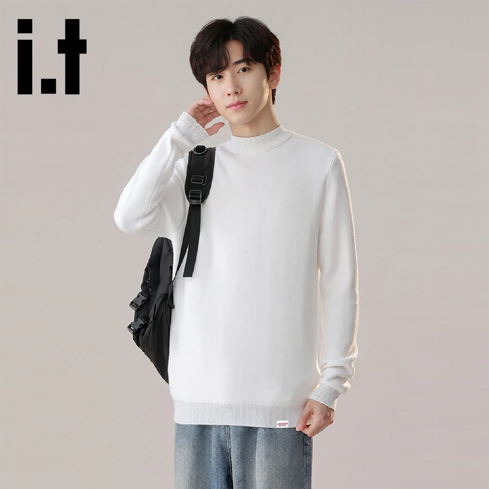 it:CHOCOOLATE简约休闲内搭保暖毛衣男士2025秋冬季新款长袖上衣