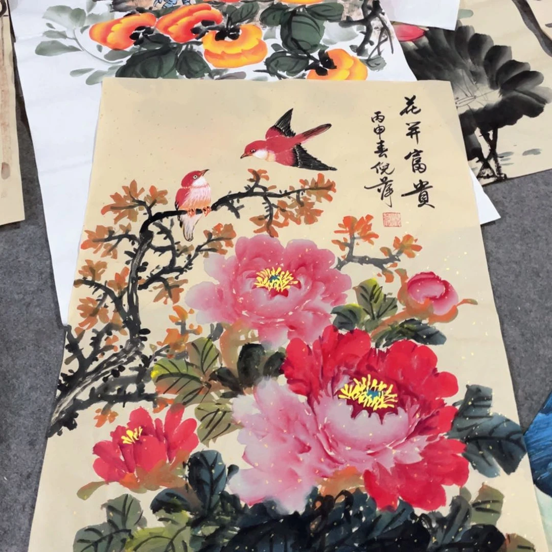 国画国画作品画心一张