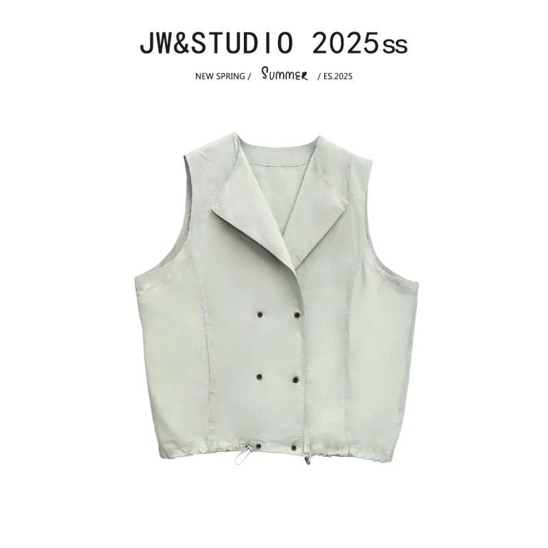 JW/静稳2025春新品时尚休闲无袖百搭女款减龄马夹5550218