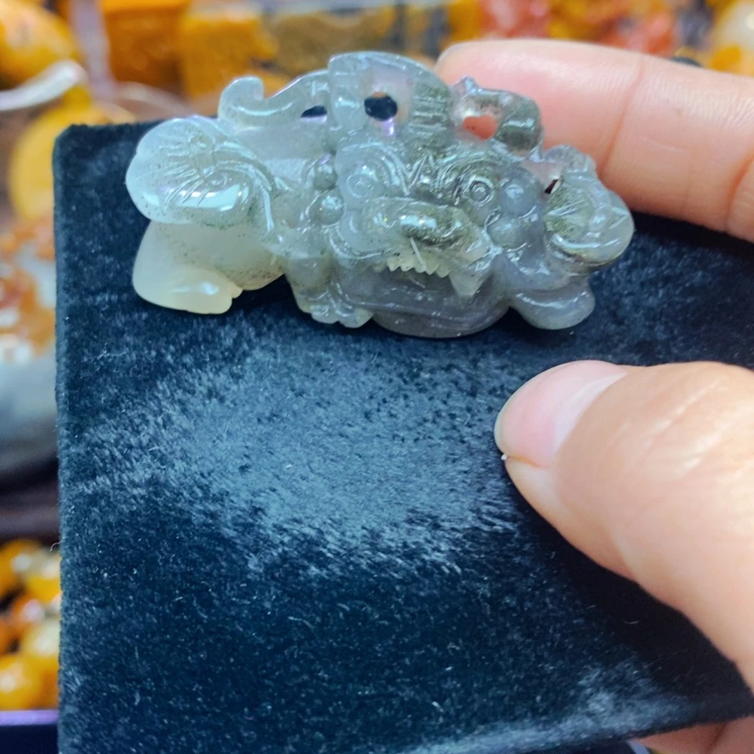 未镶嵌石英质玉（黄龙玉）吊坠(不含链)