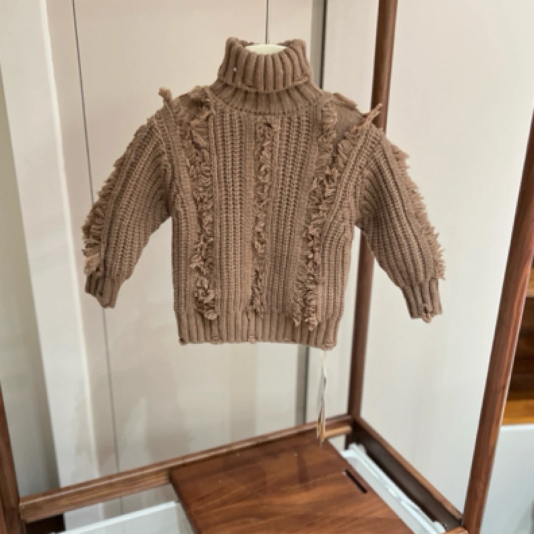 【编号R302】Y244073602-13-儿童 韩系翻领百搭毛衣-yew